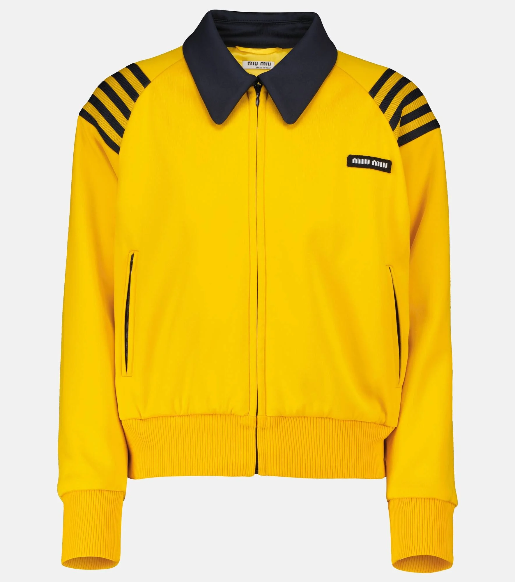 Striped zipped cardigan - 1