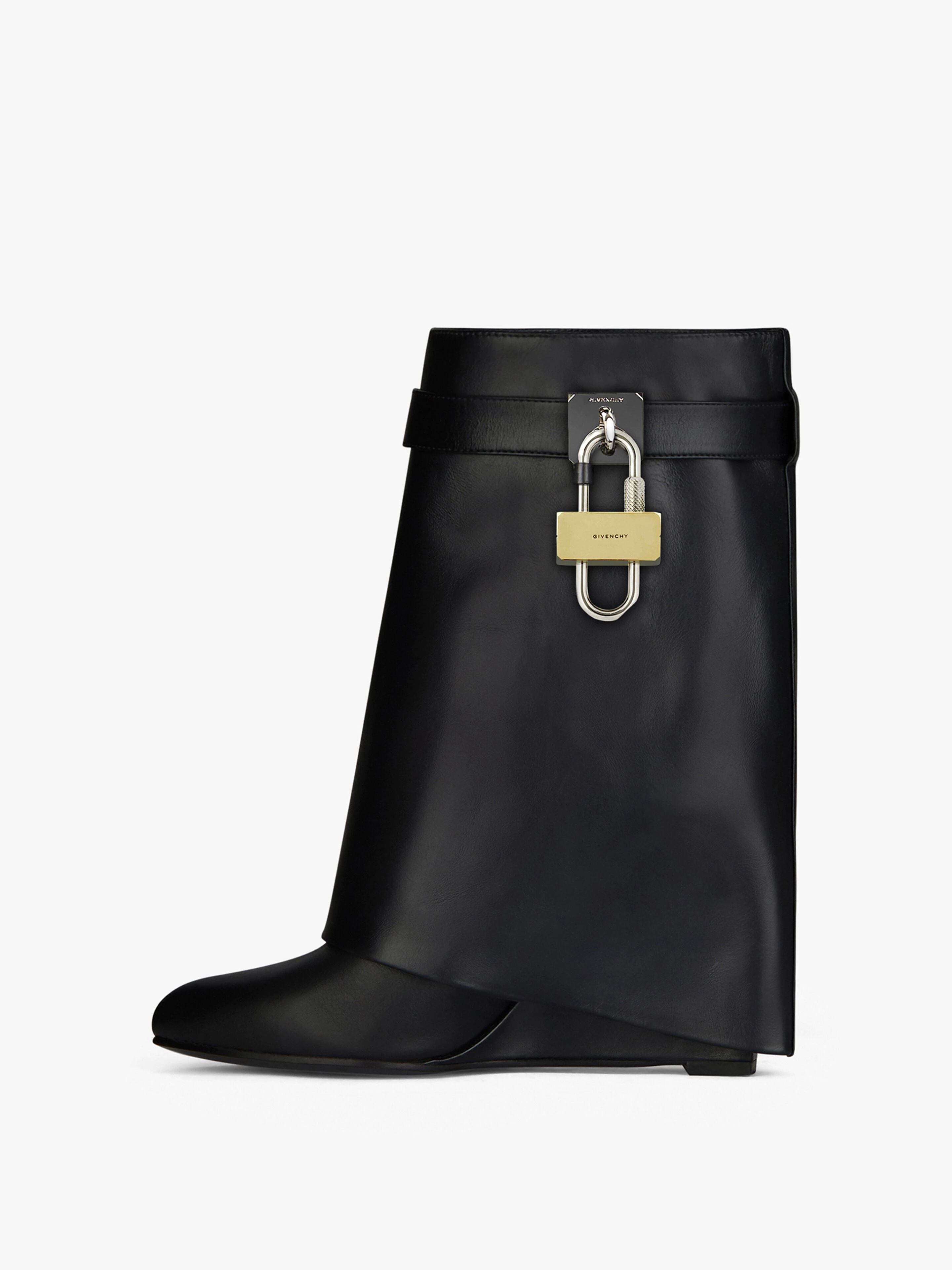 SHARK LOCK ANKLE BOOTS IN LEATHER - 4