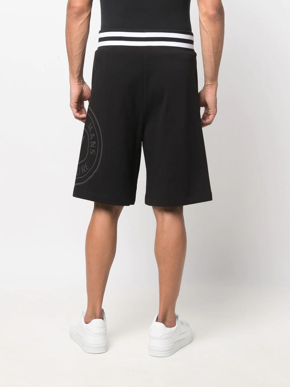 logo-print track shorts - 4