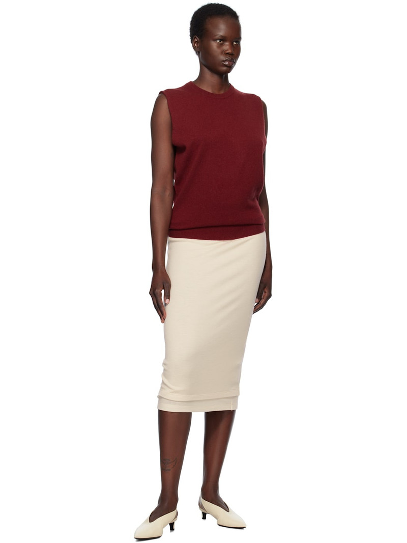 Jil Sander Red Cashmere Vest outlook
