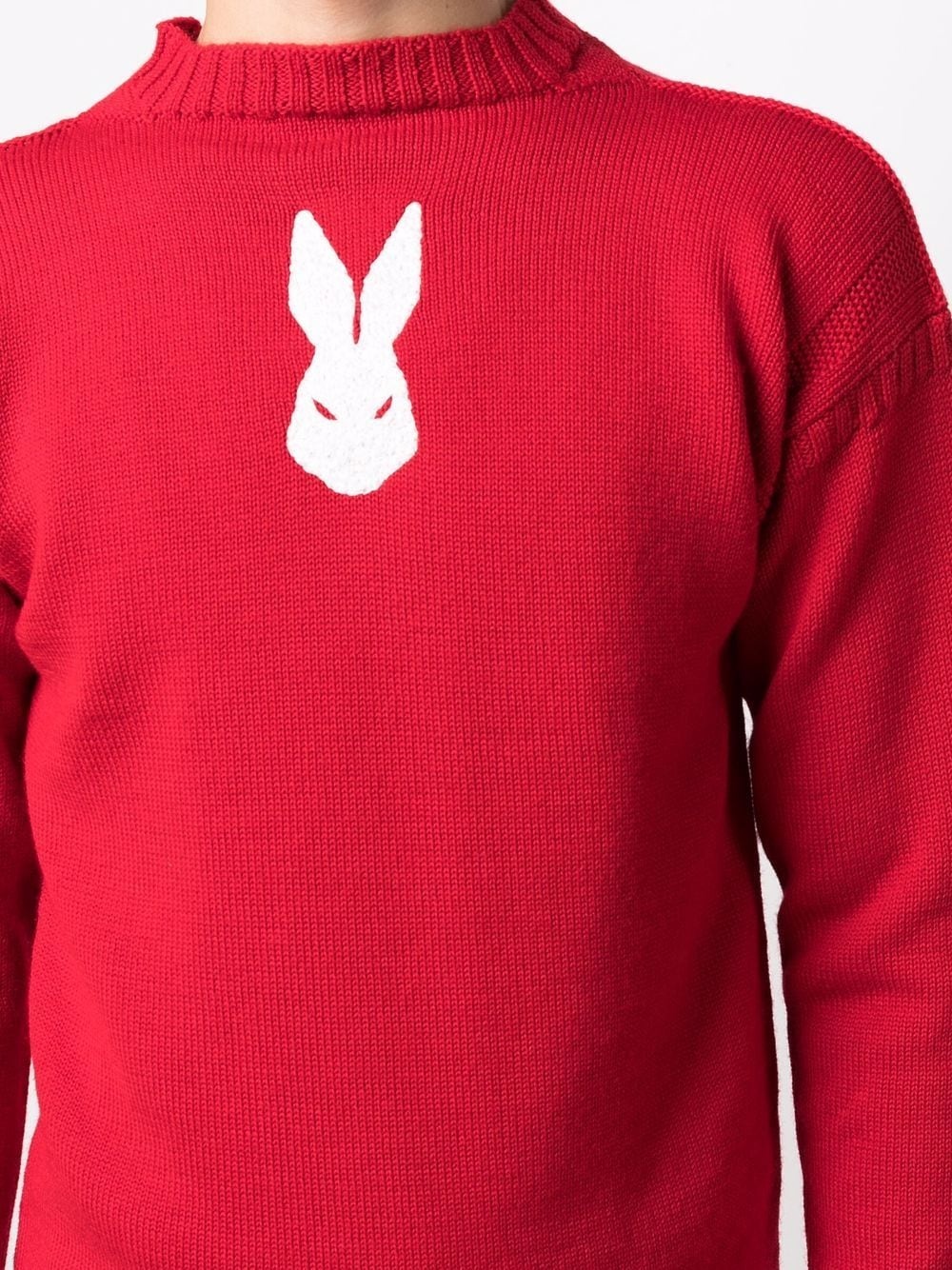 bunny-print knitted jumper - 5