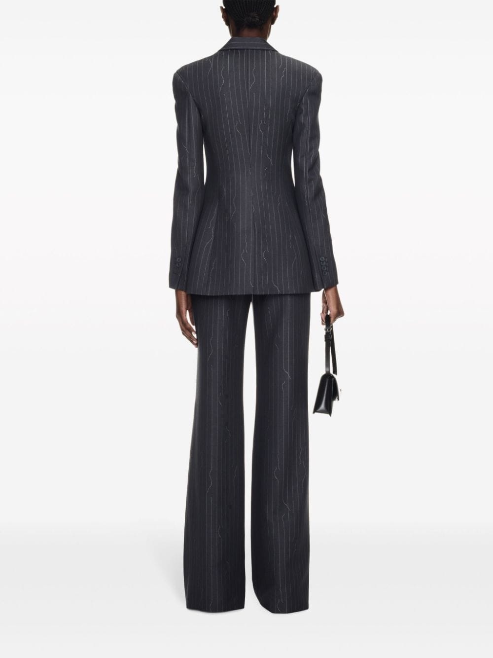 pinstripe-pattern virgin wool-blend trousers - 4