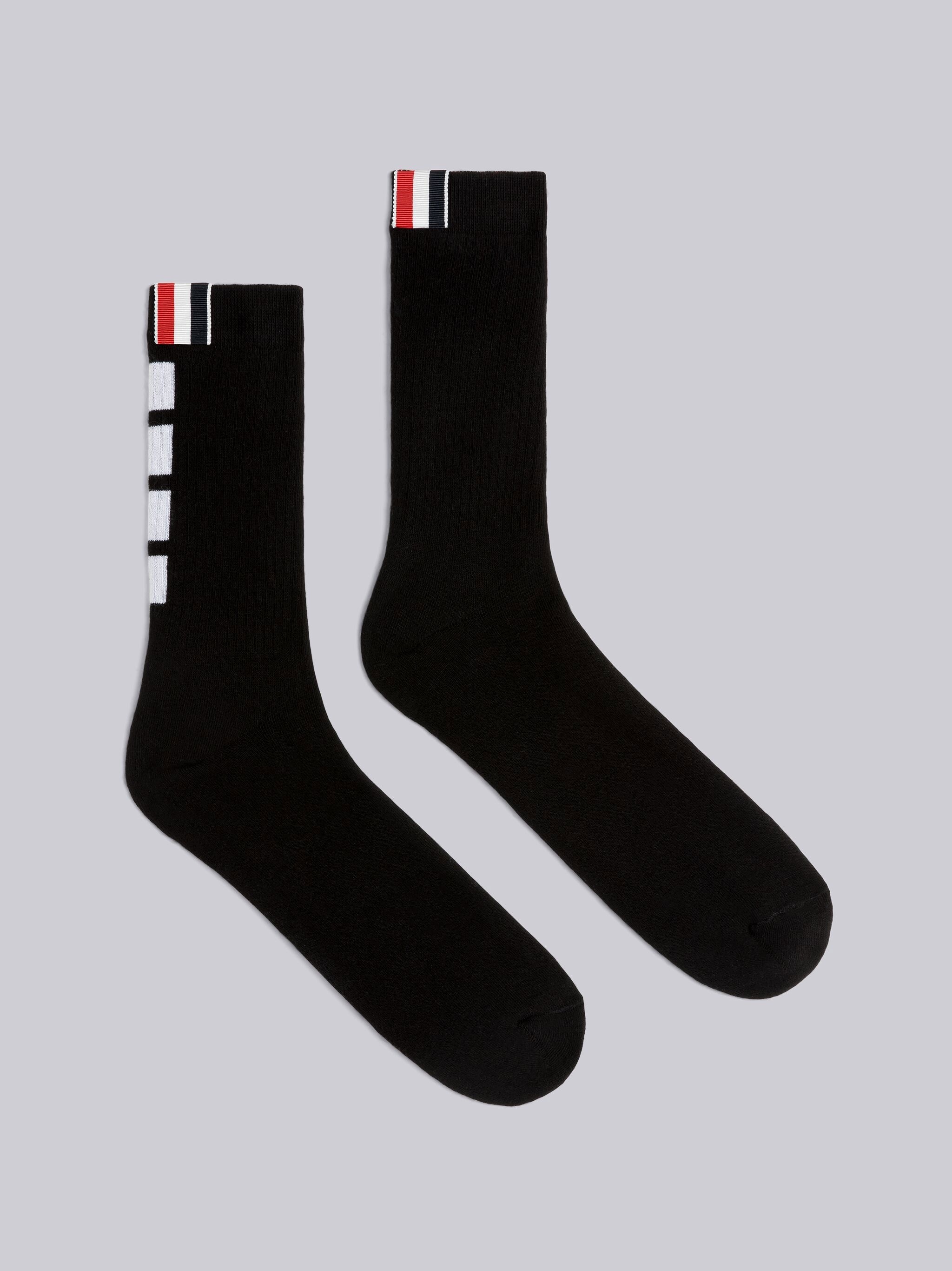Athletic Terry Stitch 4-Bar Crew Socks - 1