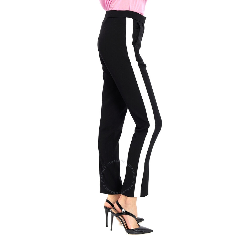 Burberry Hanover Silk Stripe Wool Straight Fit Tailored Trousers - 2