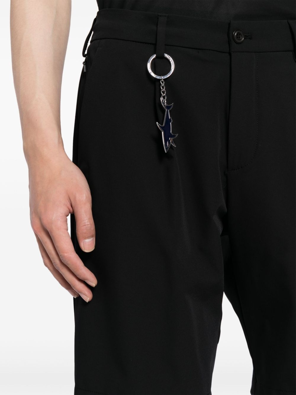 logo-appliquÃ© chino shorts - 5