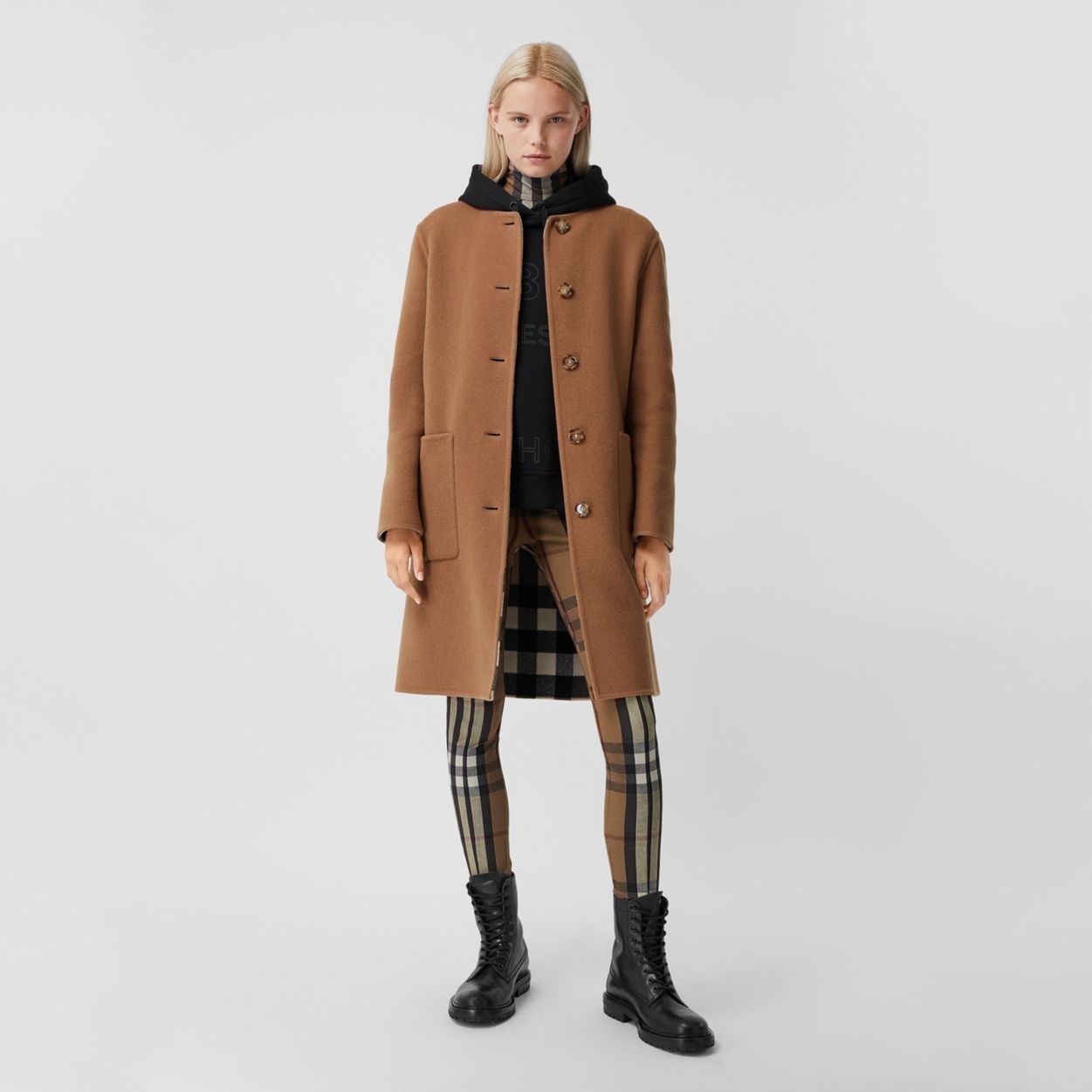 Reversible Check Technical Wool Coat - 6