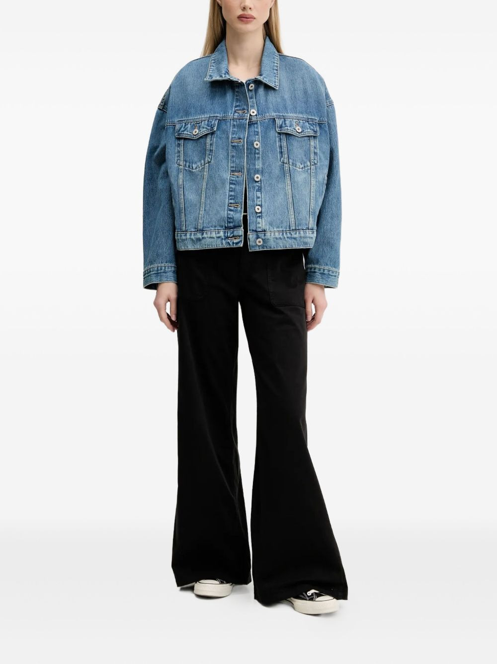 heart-logo denim jacket - 2