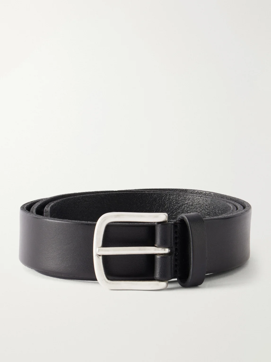 3.5cm Studded Leather Belt - 1