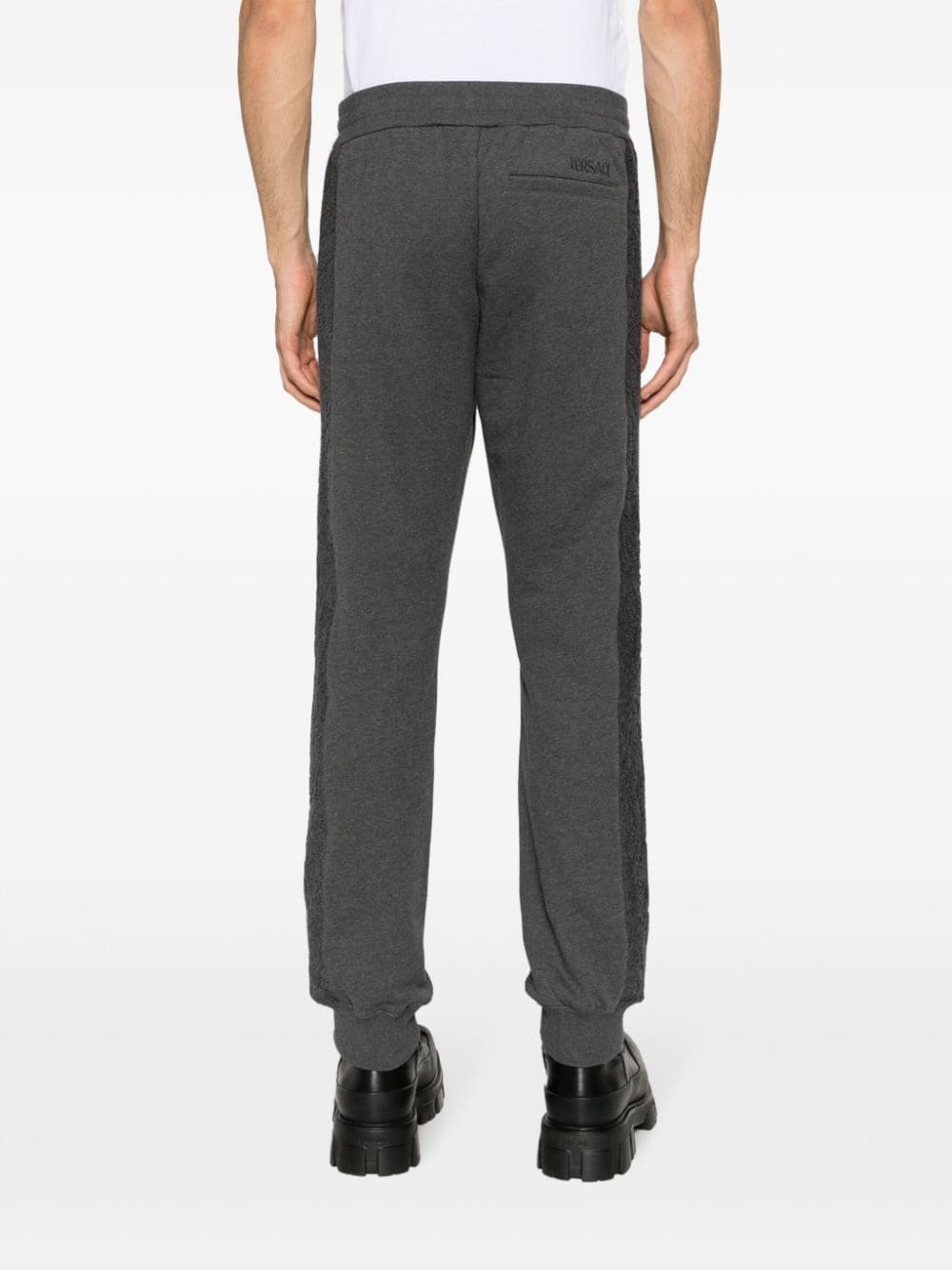 Barocco-motif tapered track pants - 4
