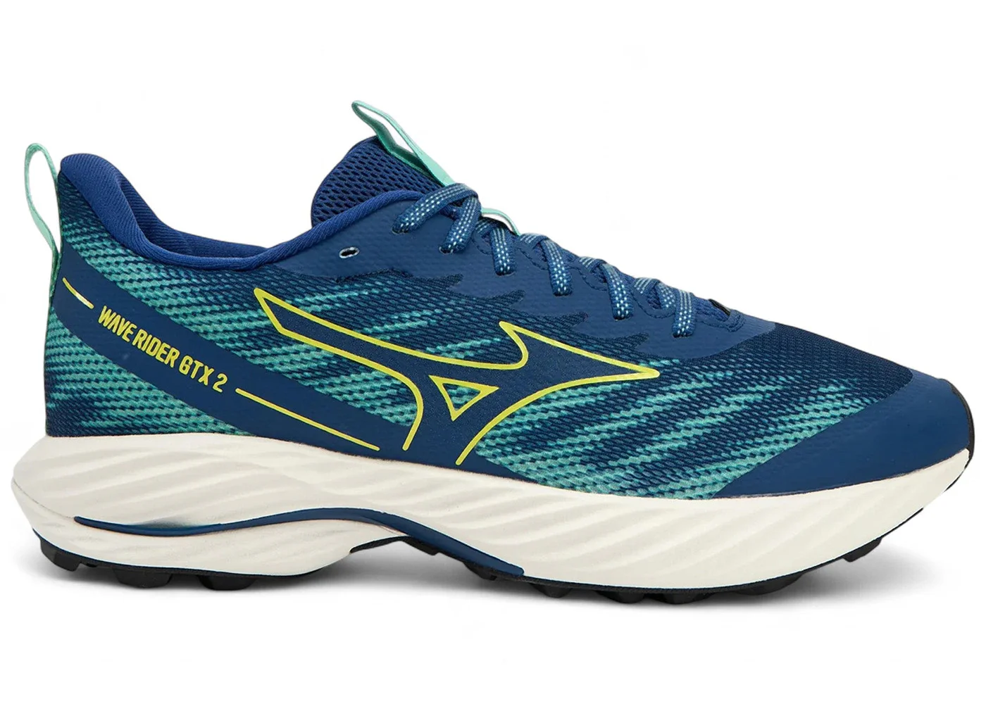 Mizuno Wave Rider Gore-Tex 2 Estate Blue Quince Dusty Jade Green - 1