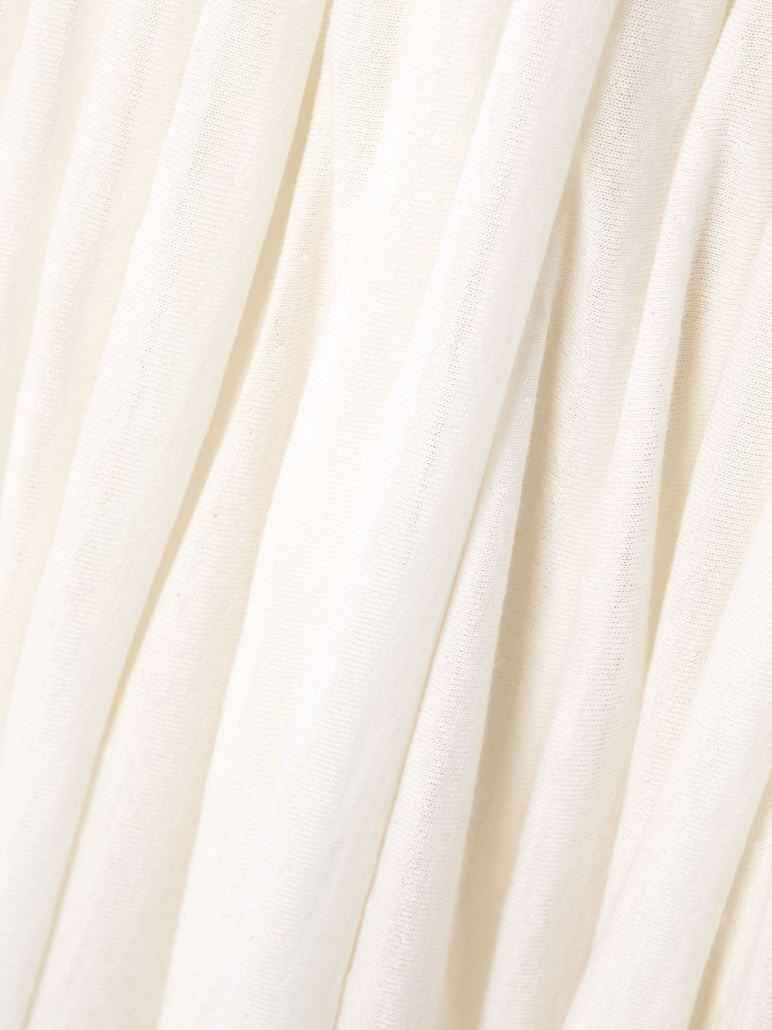 Pleated wool midi skirt White - 4