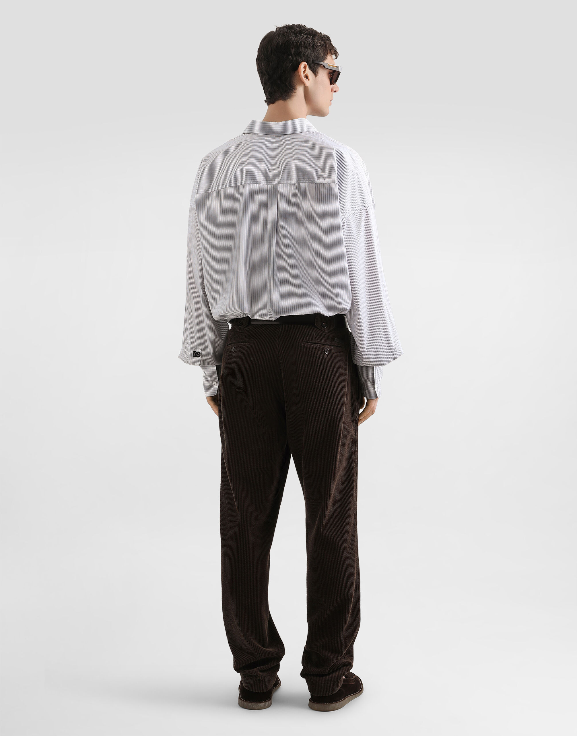 Oversized striped poplin shirt - 3