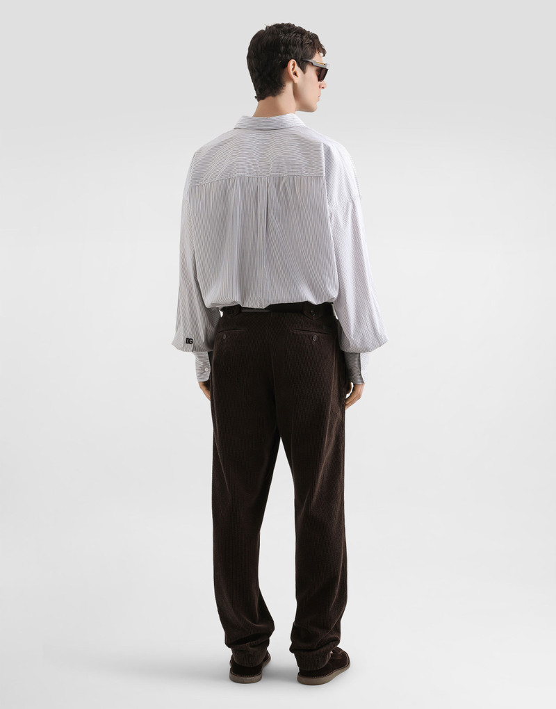 Oversized striped poplin shirt 3