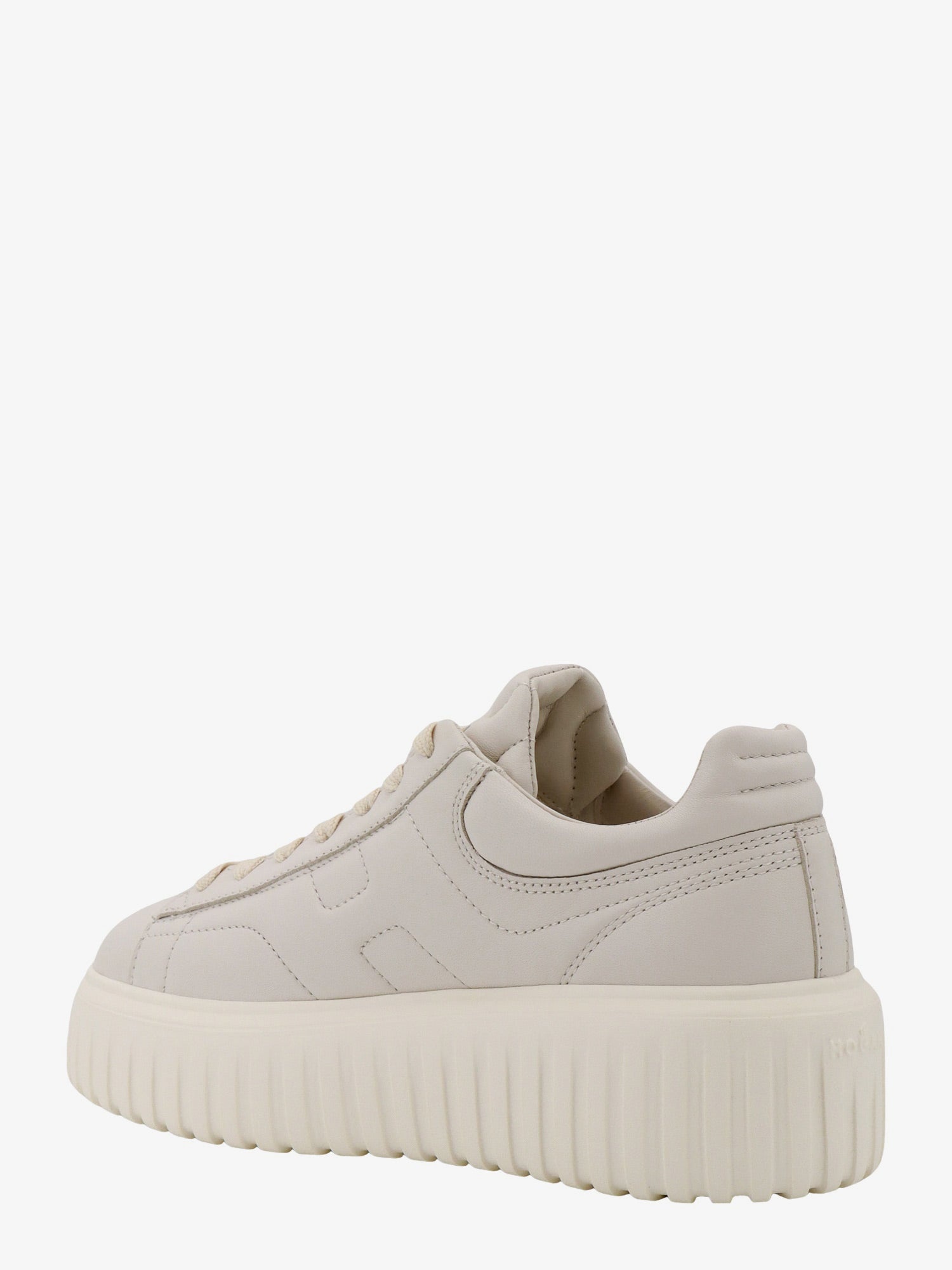 Hogan H-Stripes Leather Sneakers With Contrasting Detail - 3