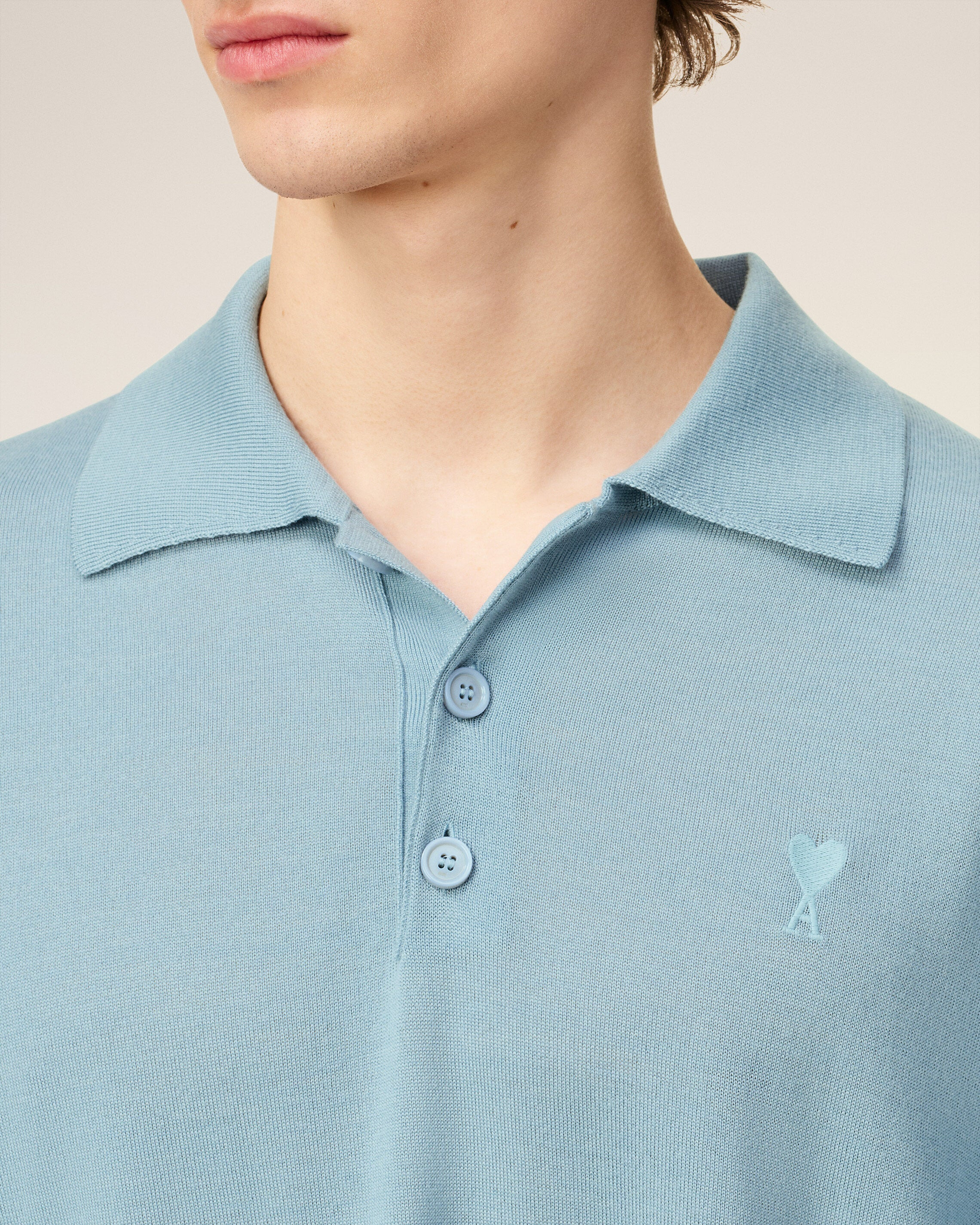 BLUE WOOL AMI DE COEUR POLO - 4