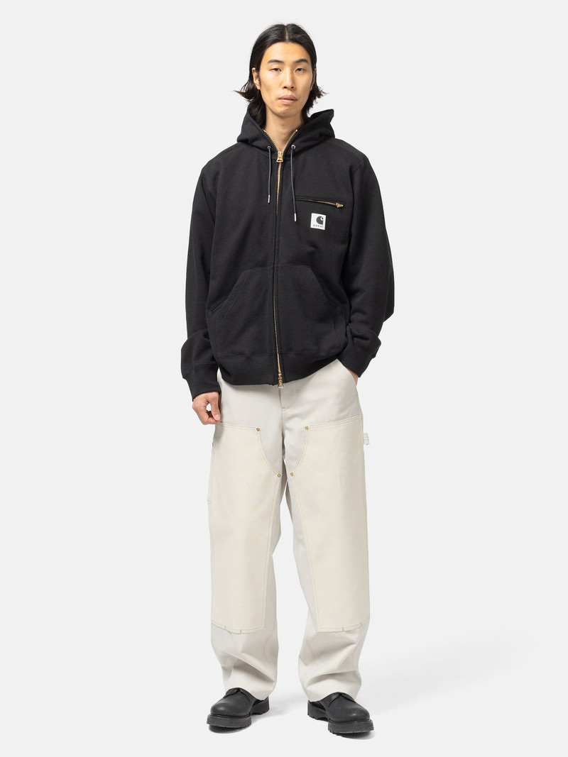 sacai x Carhartt WIP Cotton Jersey Hoodie Black outlook