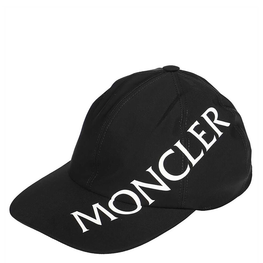 Moncler Men's Black Diagonal Logo-Print Baseball Cap, Size One Size - 4