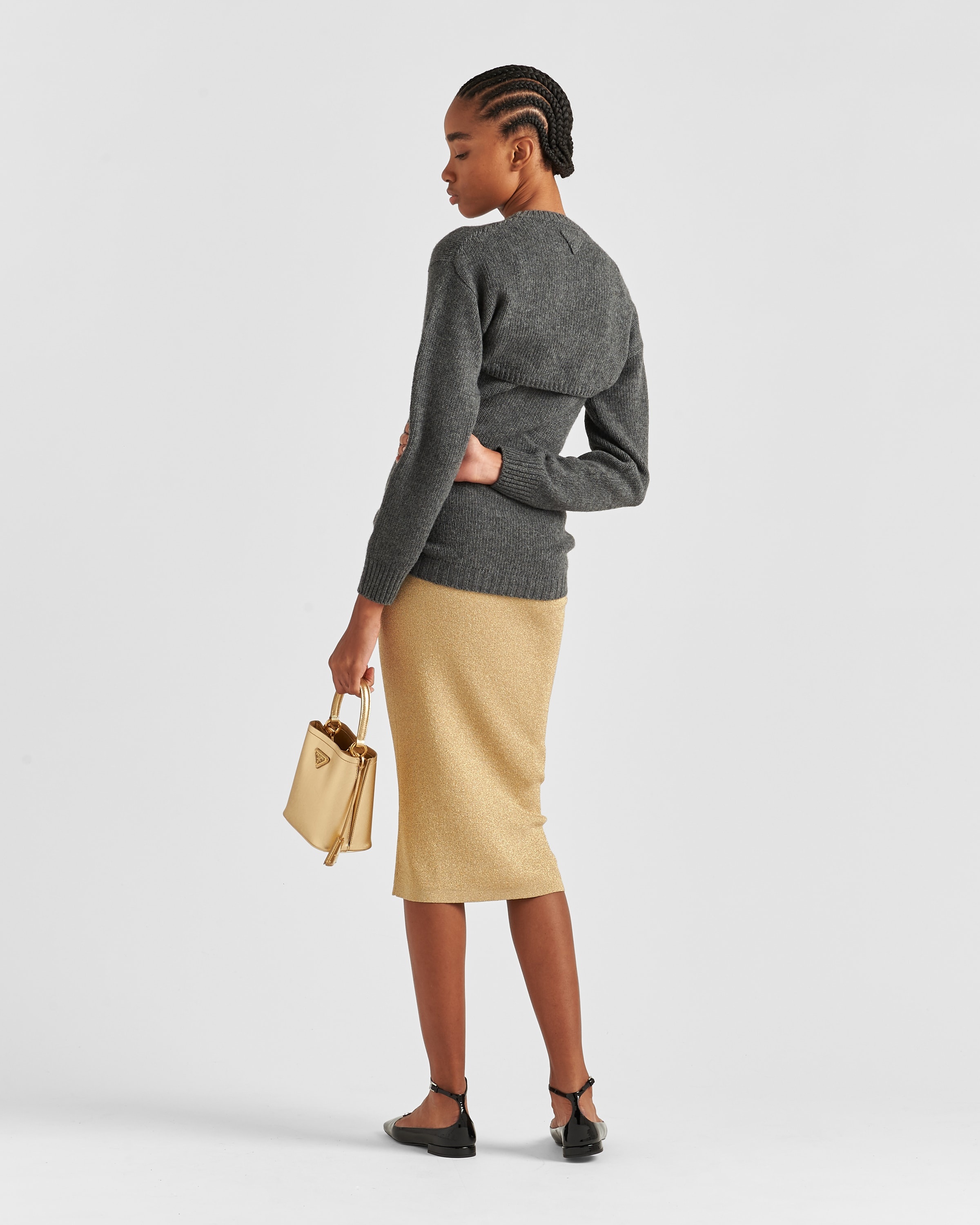 Lamé midi skirt - 5