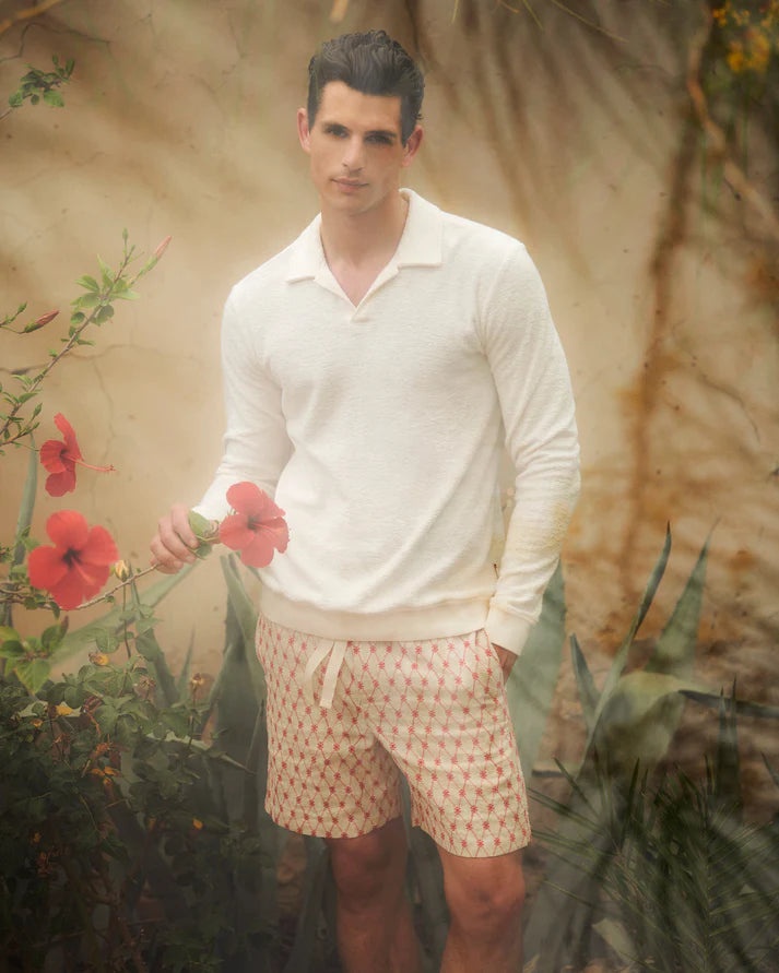 Alex Shorts Lattice Summer Red-White Sand - 4