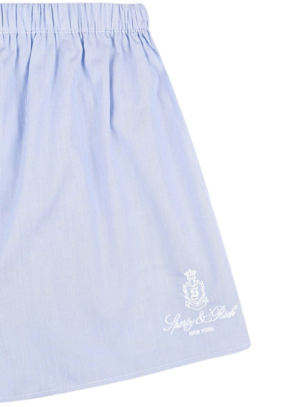 striped button-fly shorts - 2