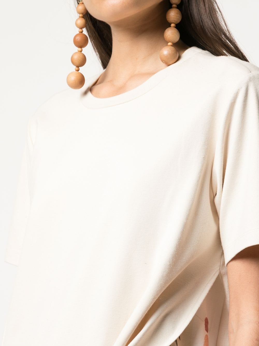 asymmetric longline T-shirt - 5