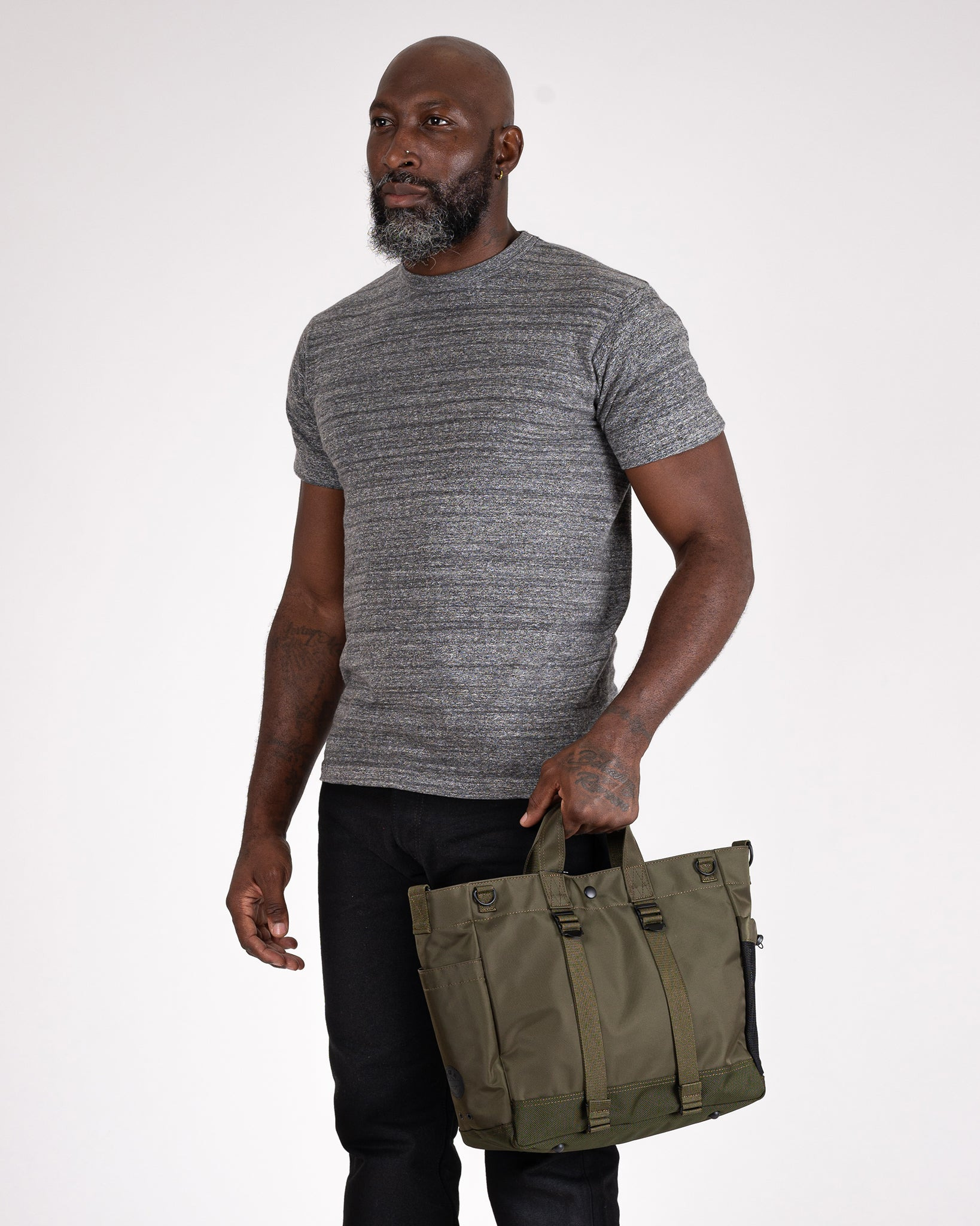 POR-RDE-TOTE-OLV Porter - Yoshida & Co. - Ride 2Way Tote Bag - Olive - 2