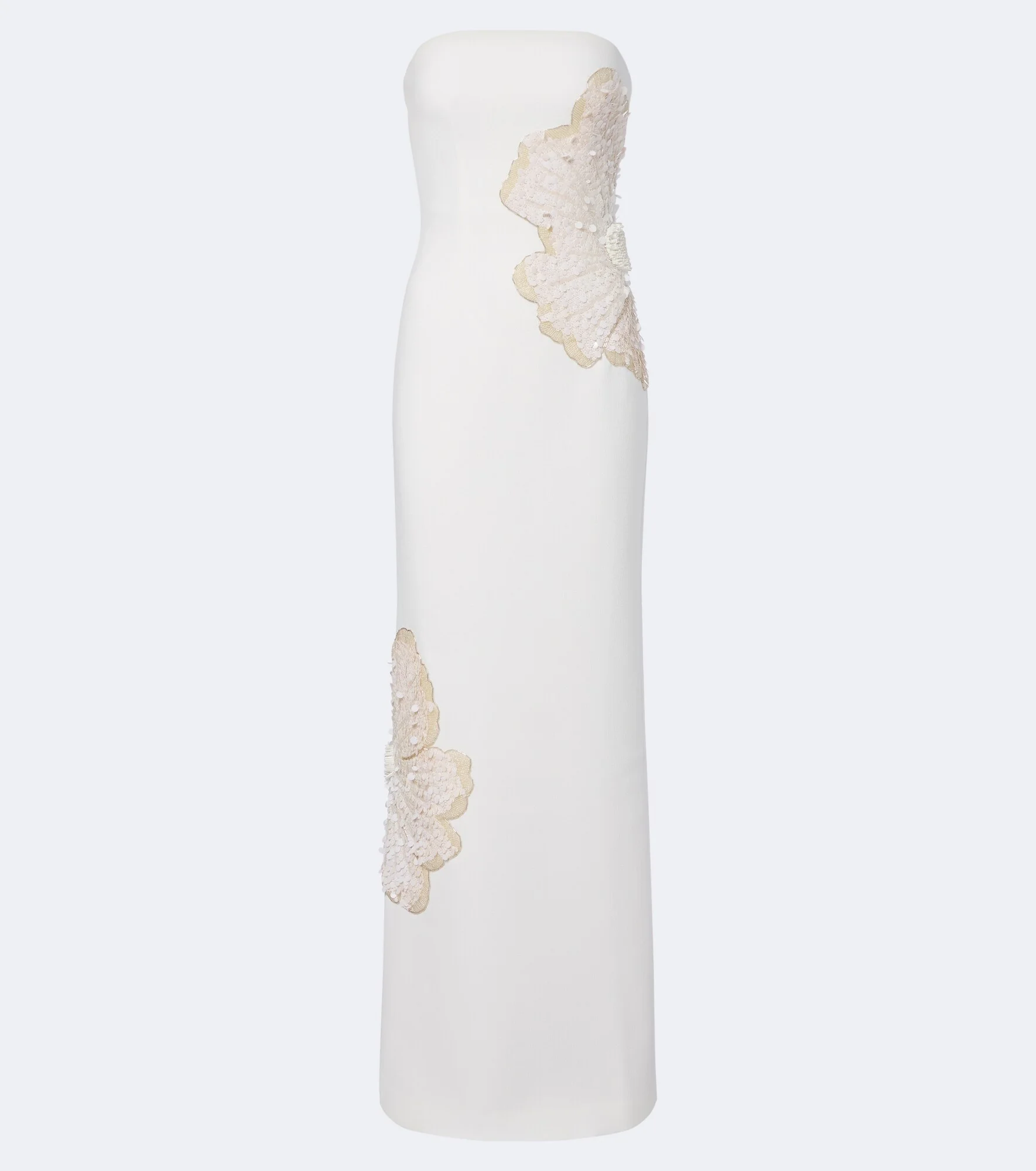 Sequined strapless gown - 1
