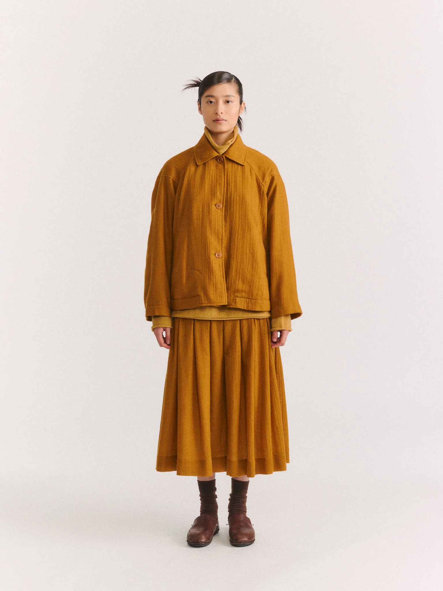 DRAYS JACKET - OPEN WEAVE - GOLD - 1