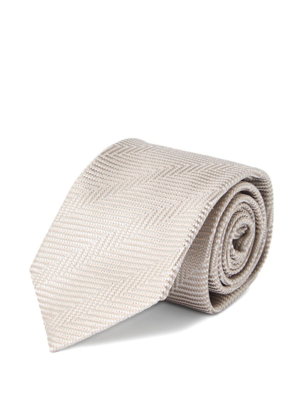 herringbone-patterned tie - 2