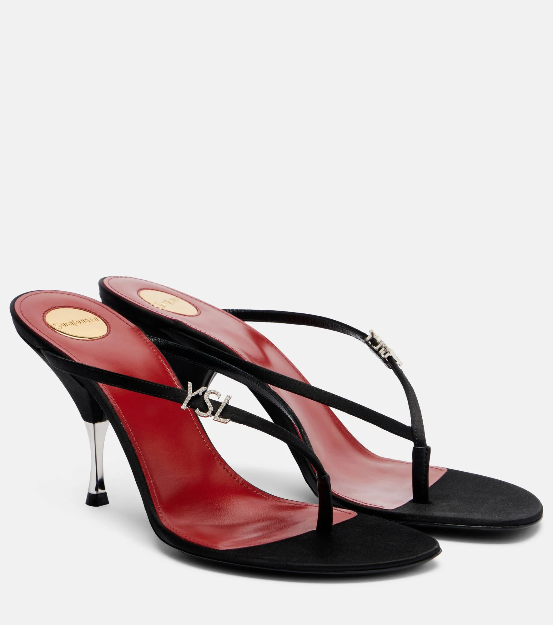 Jerry crêpe satin thong sandals - 1