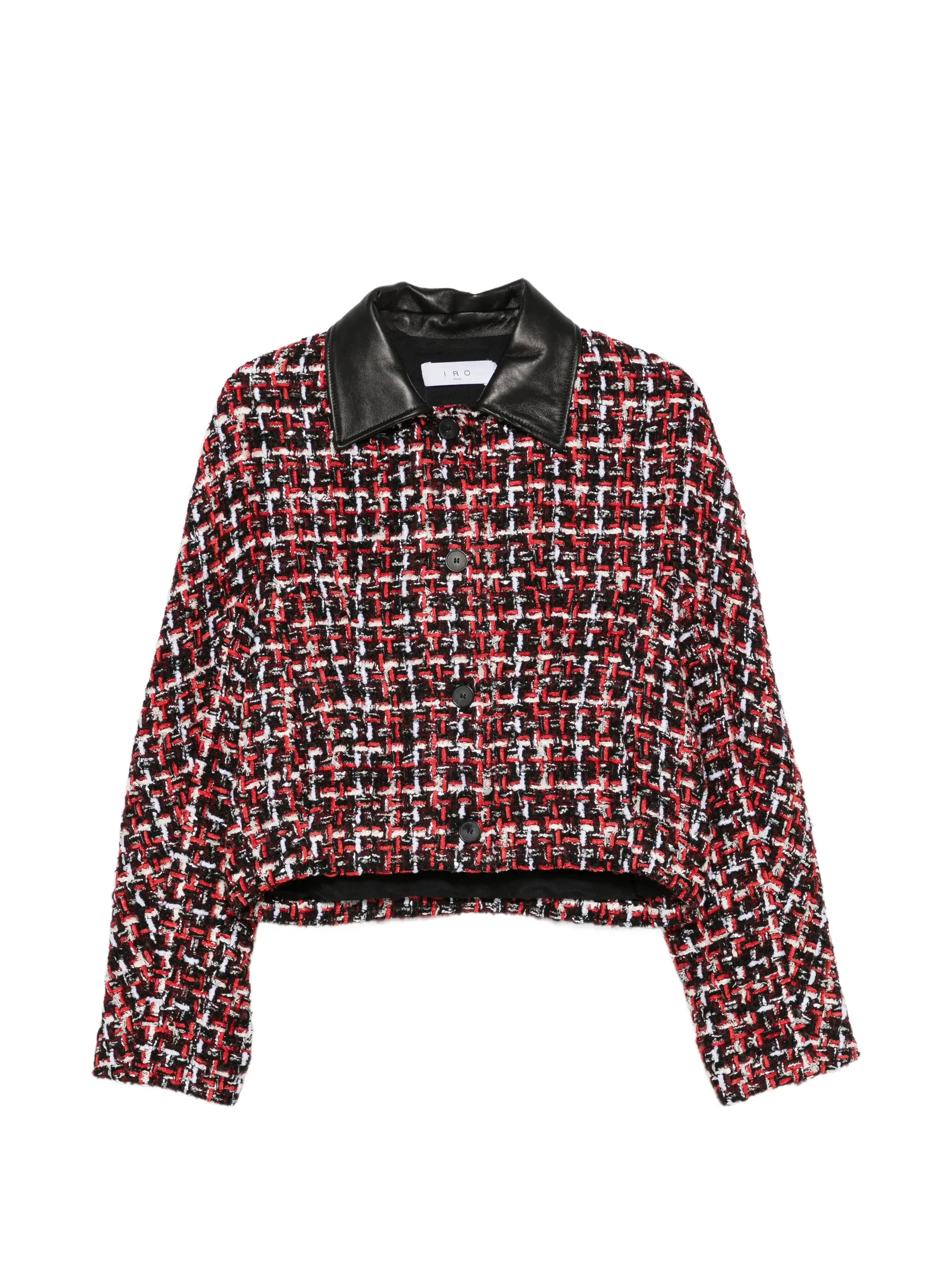 Iro Nuffy Tweed Leather-collar Jacket - 1