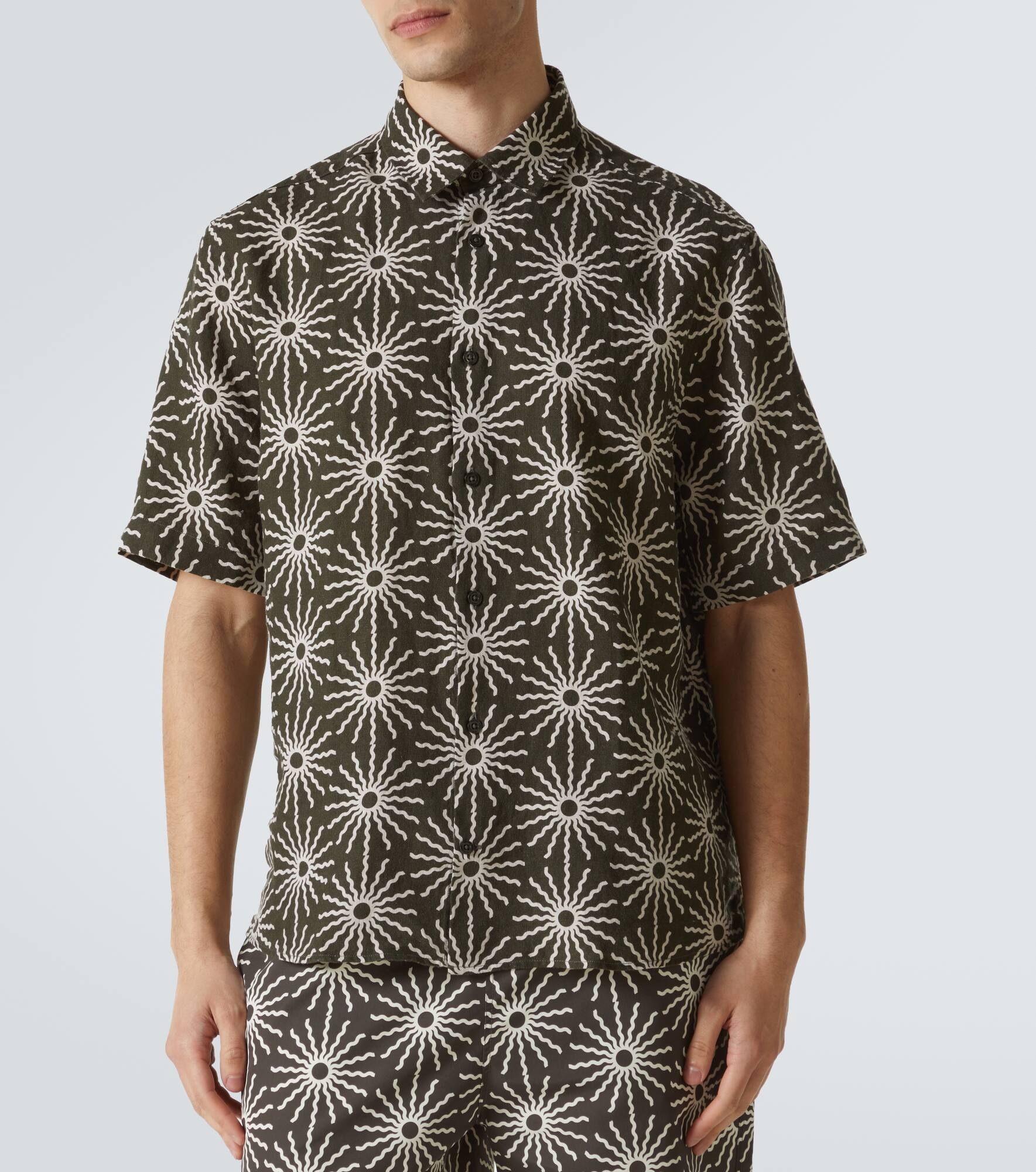 Castro printed linen bowling shirt - 3