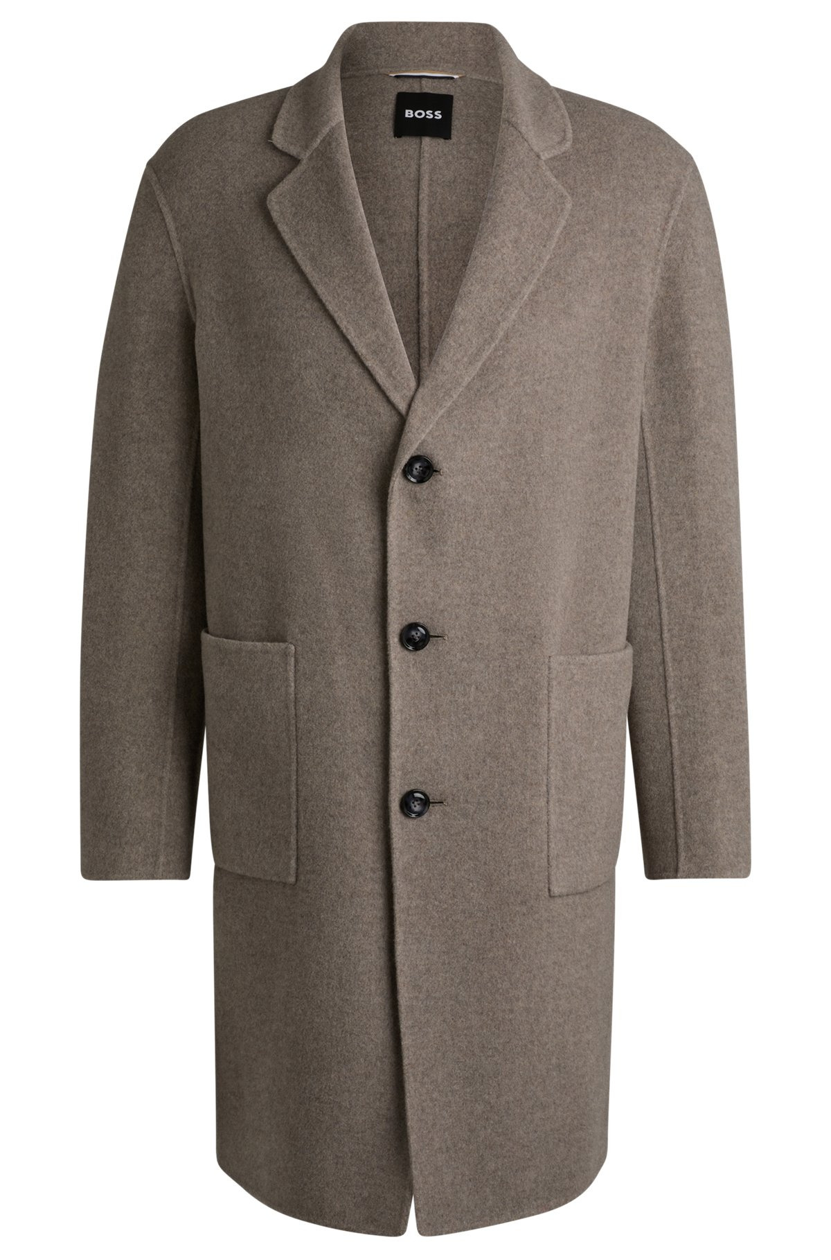 RELAXED-FIT COAT IN A MICRO-PATTERNED WOOL BLEND - 1