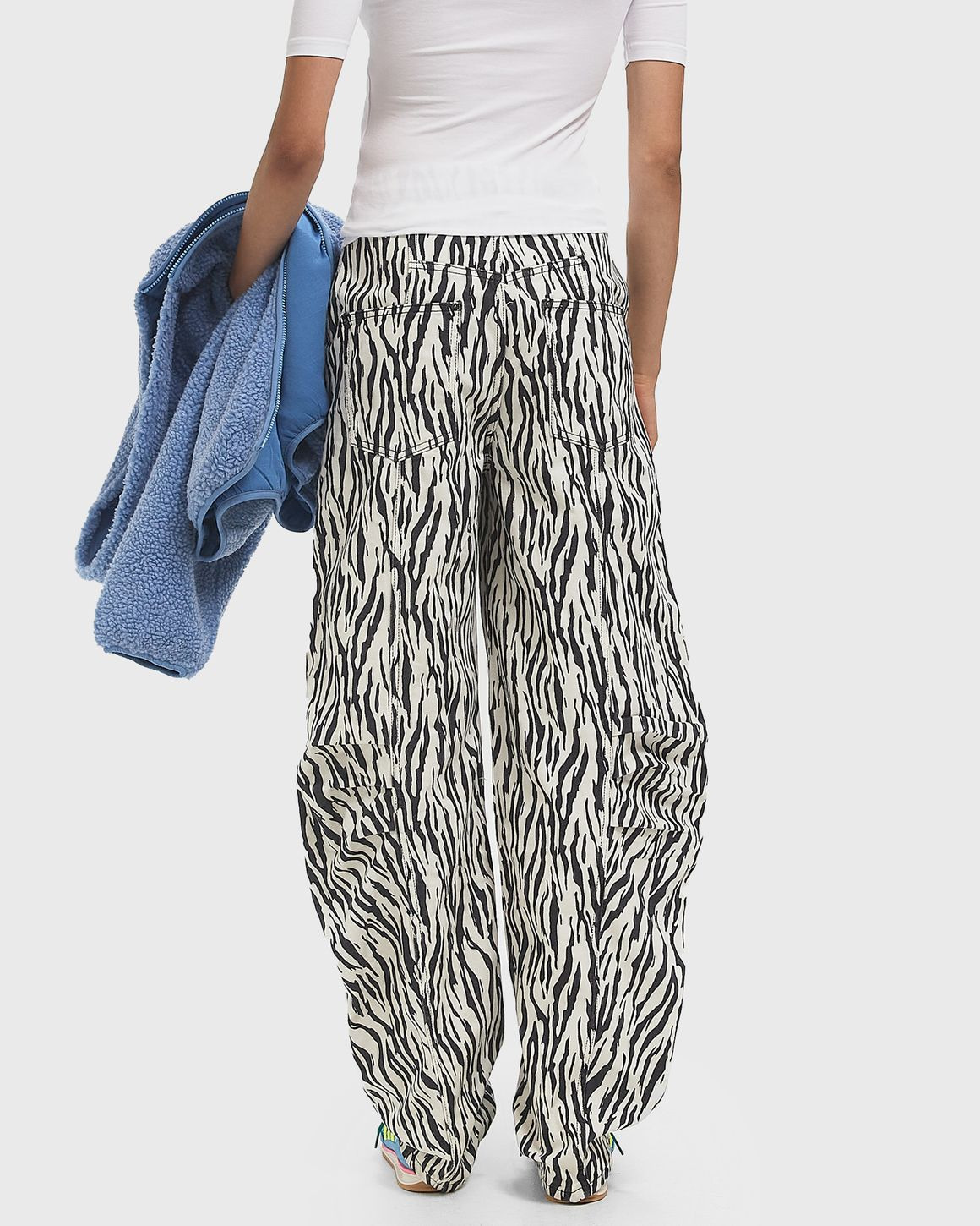 PRINTED TWILL CARGO PANTS - 3