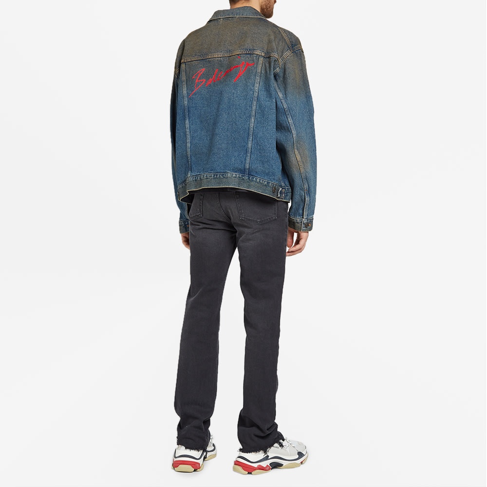 Balenciaga Signature Logo Denim Jacket - 8