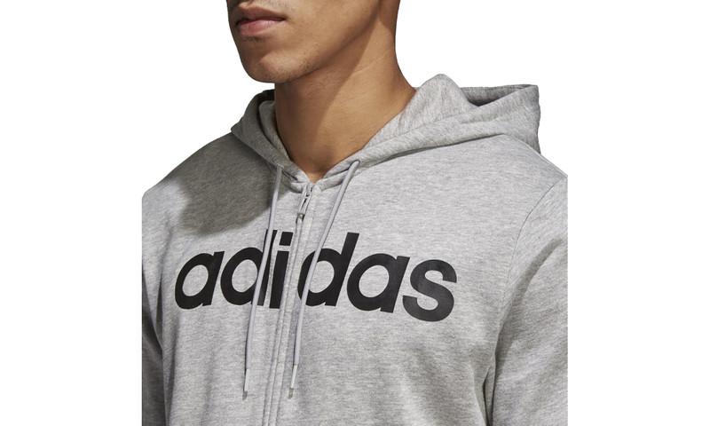 adidas Essentials Camo Linear Full Zip Hoodie "Grey" outlook