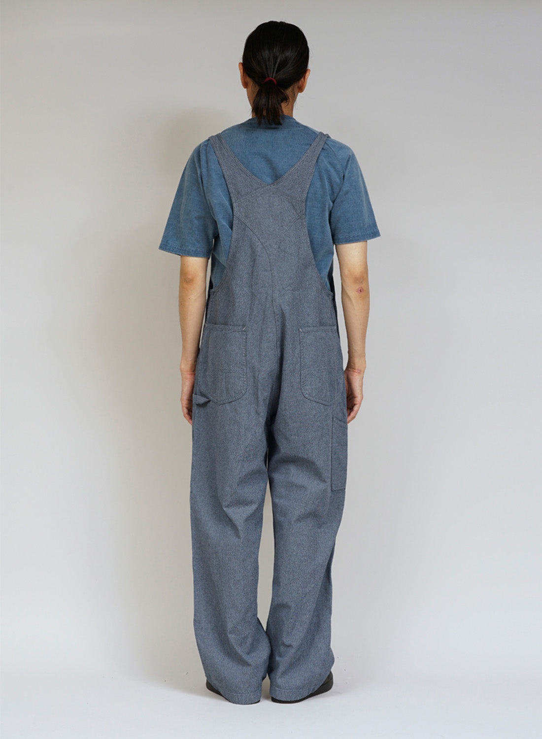 New Dungaree Broken Twill in Washed Blue - 4