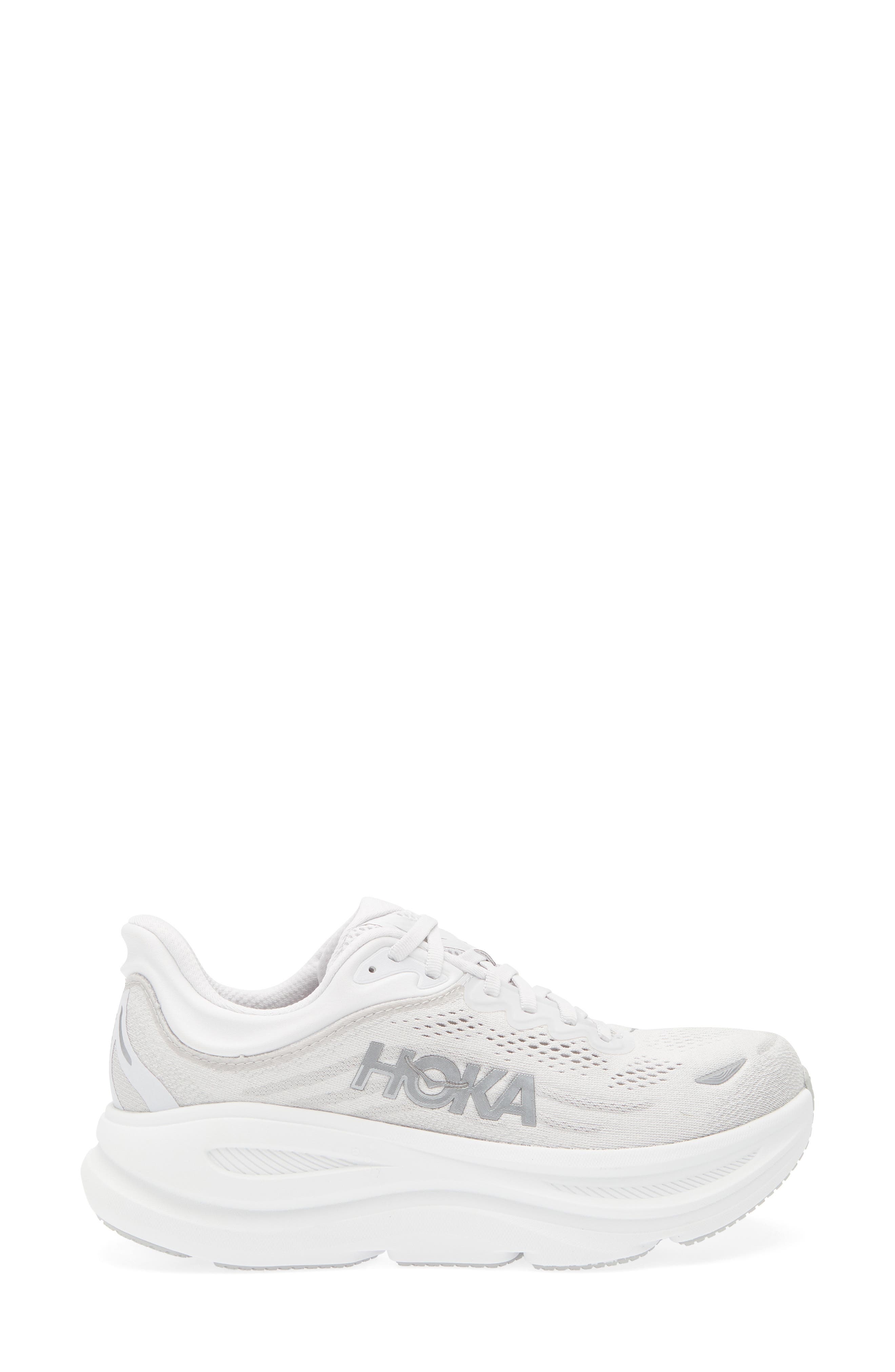 HOKA Bondi 9 Running Shoe in Stardust /Silver at Nordstrom - 3