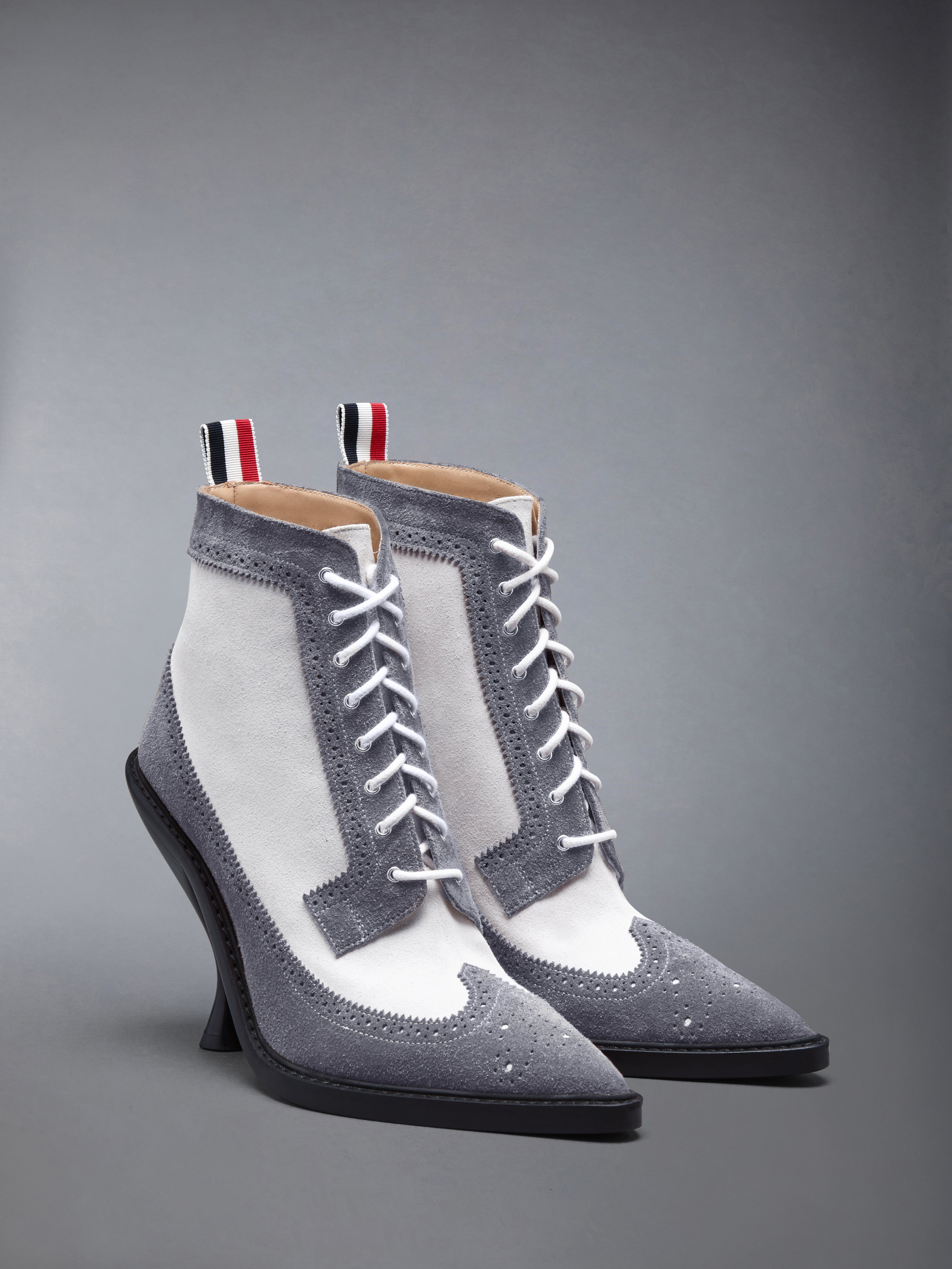 CALF SUEDE WINGTIP BOOT 90MM - 2