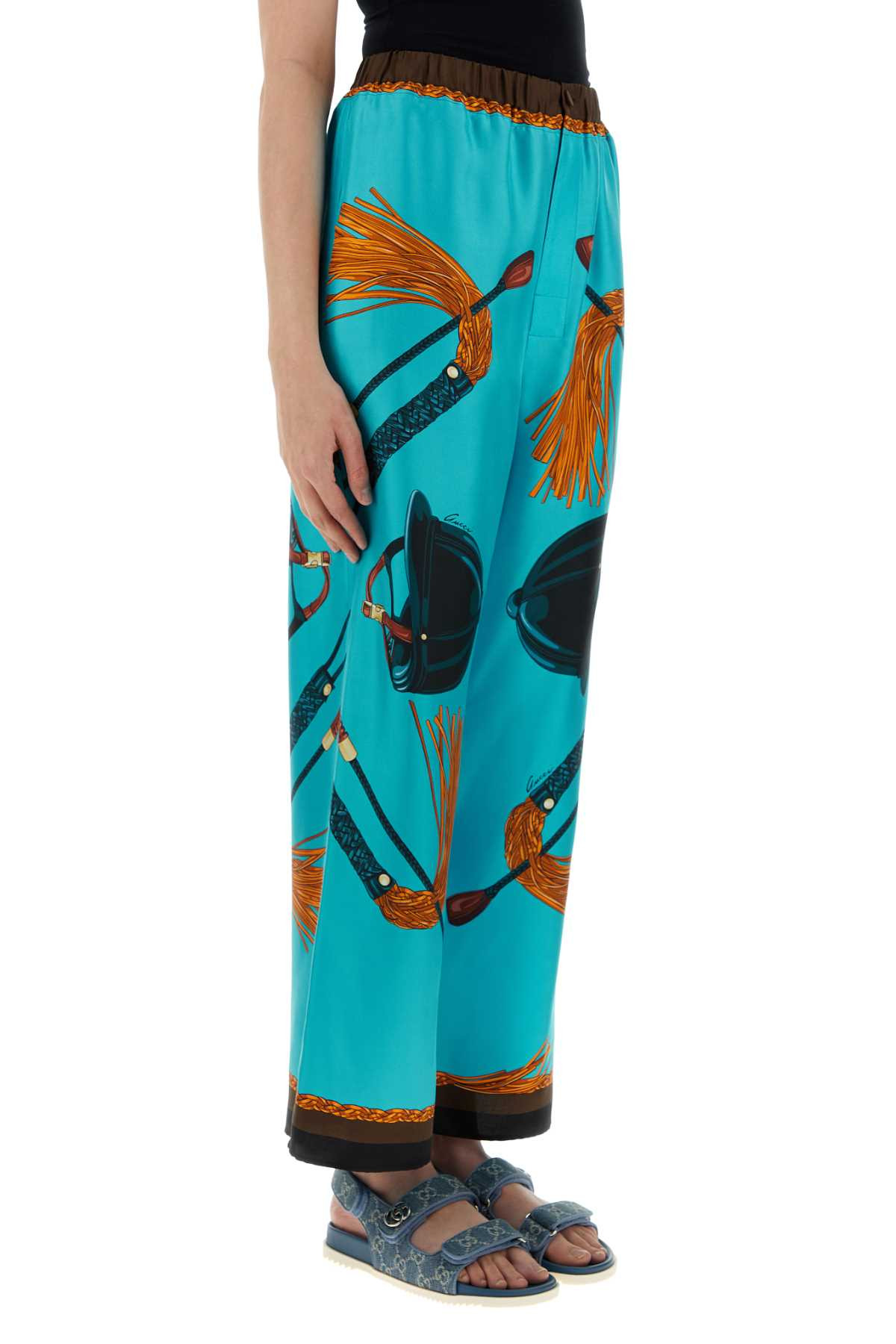 Gucci Women Printed Twill Pant - 3