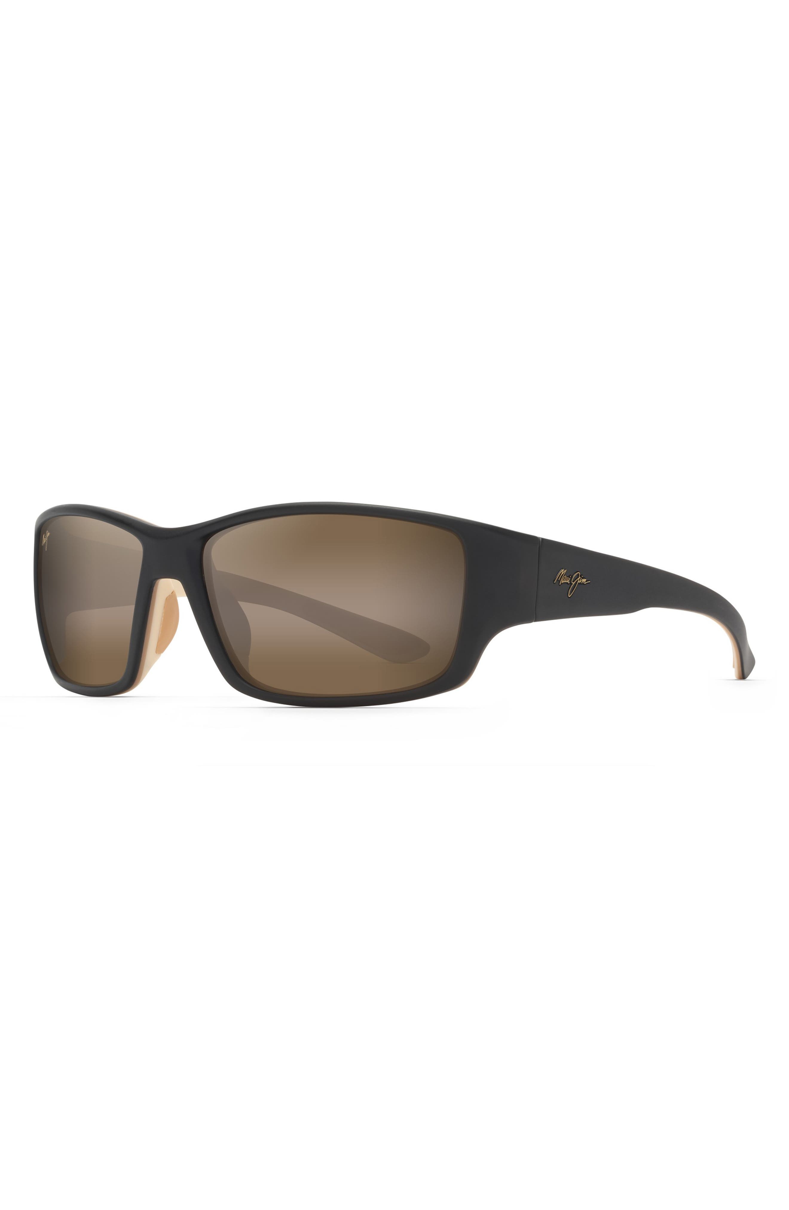 Maui Jim Local Kine 61mm Polarized Sunglasses in Dk Brown/Tan/Cream at Nordstrom - 2