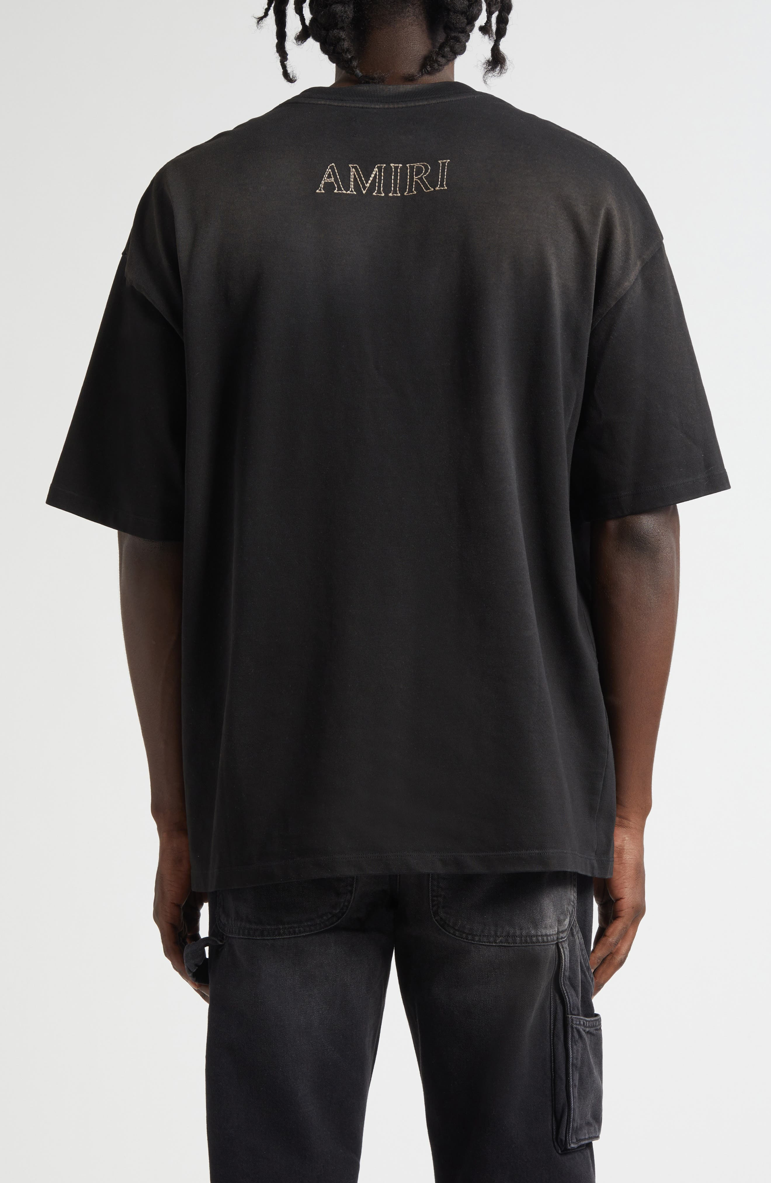 AMIRI MA Outline Oversize Pocket T-Shirt in Black at Nordstrom - 3