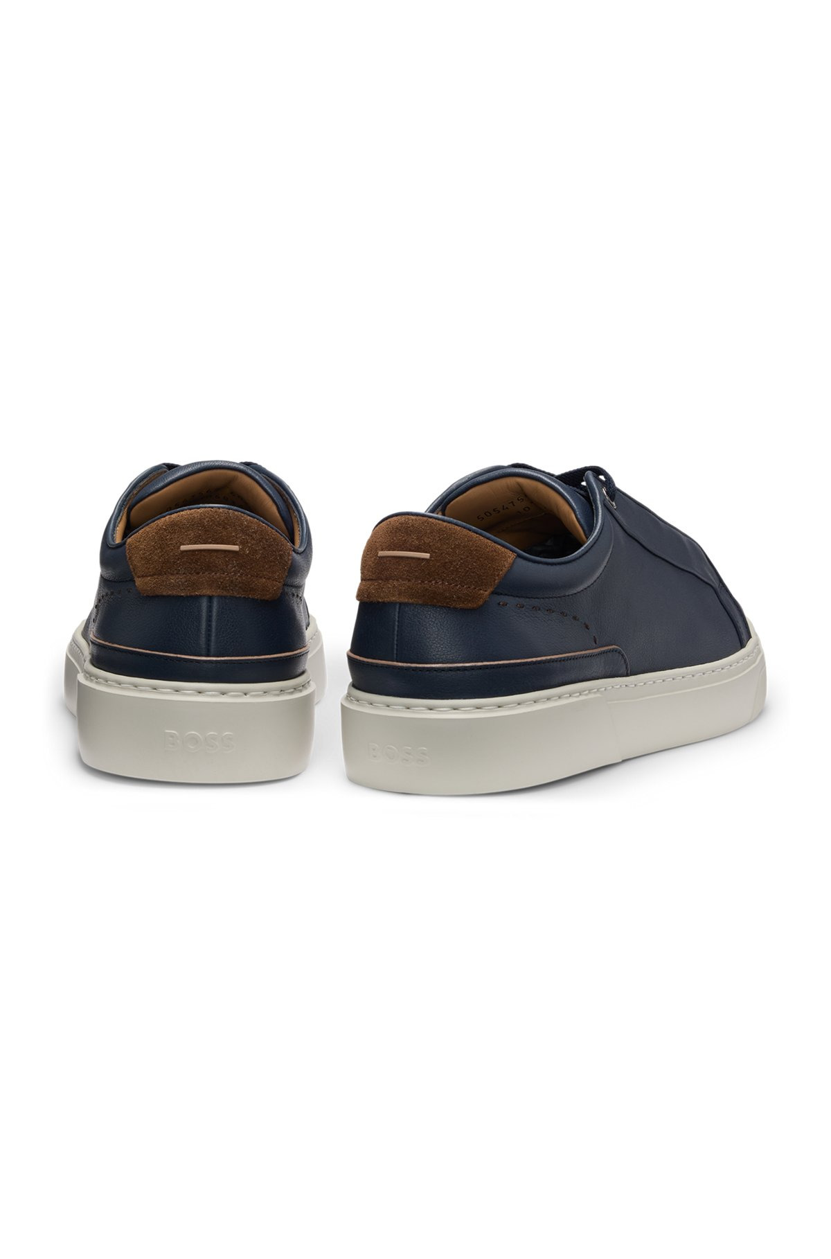 GARY LEATHER TRAINERS WITH SUEDE BACKTAB - 5