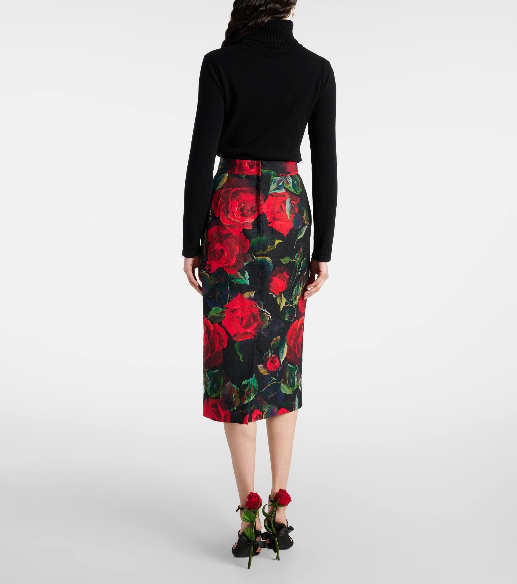 Floral pencil skirt - 3