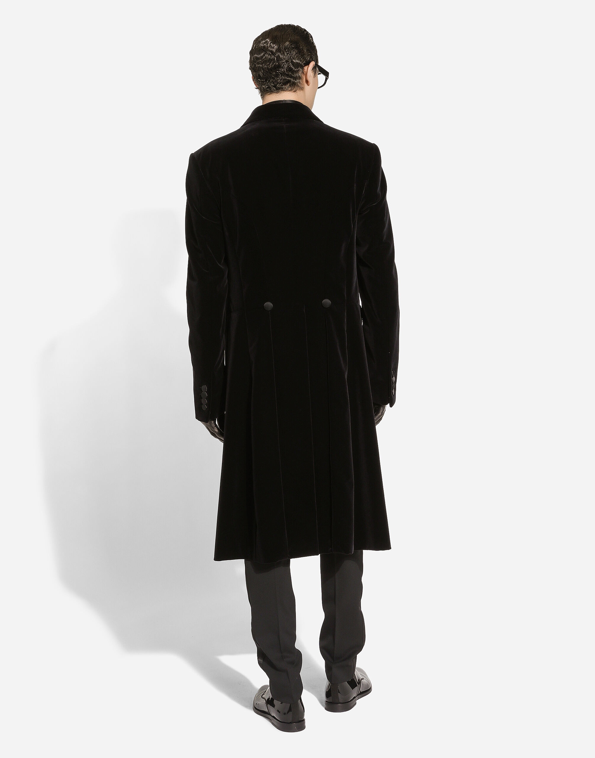 Velvet coat with satin details - 3