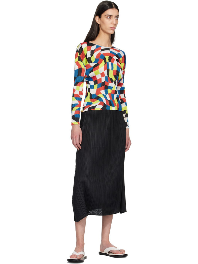 Pleats Please Issey Miyake Black Monthly Colors October Maxi Skirt outlook