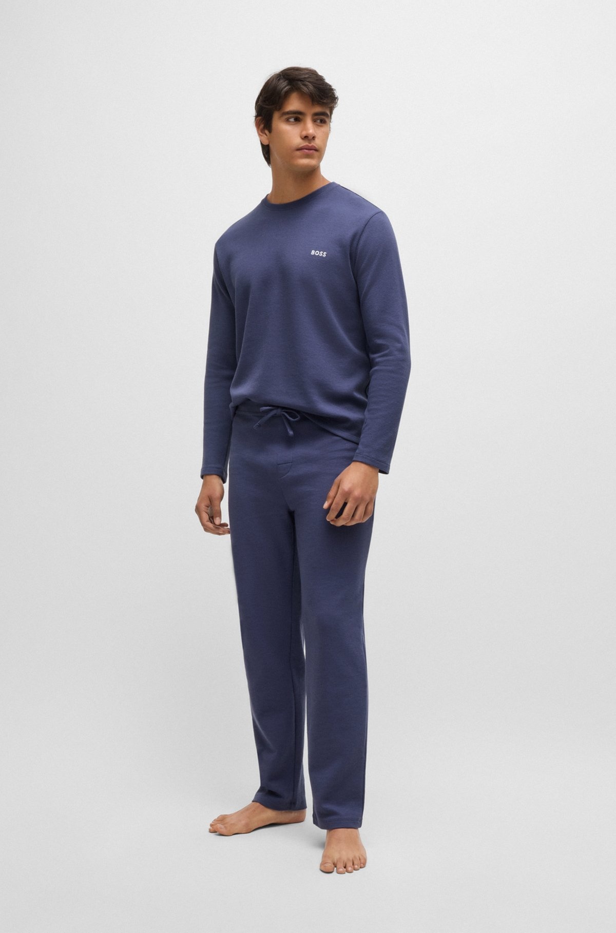 PAJAMA BOTTOMS WITH EMBROIDERED LOGO - 3