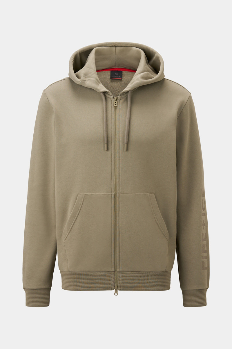 Filipo jersey jacket in Khaki 1