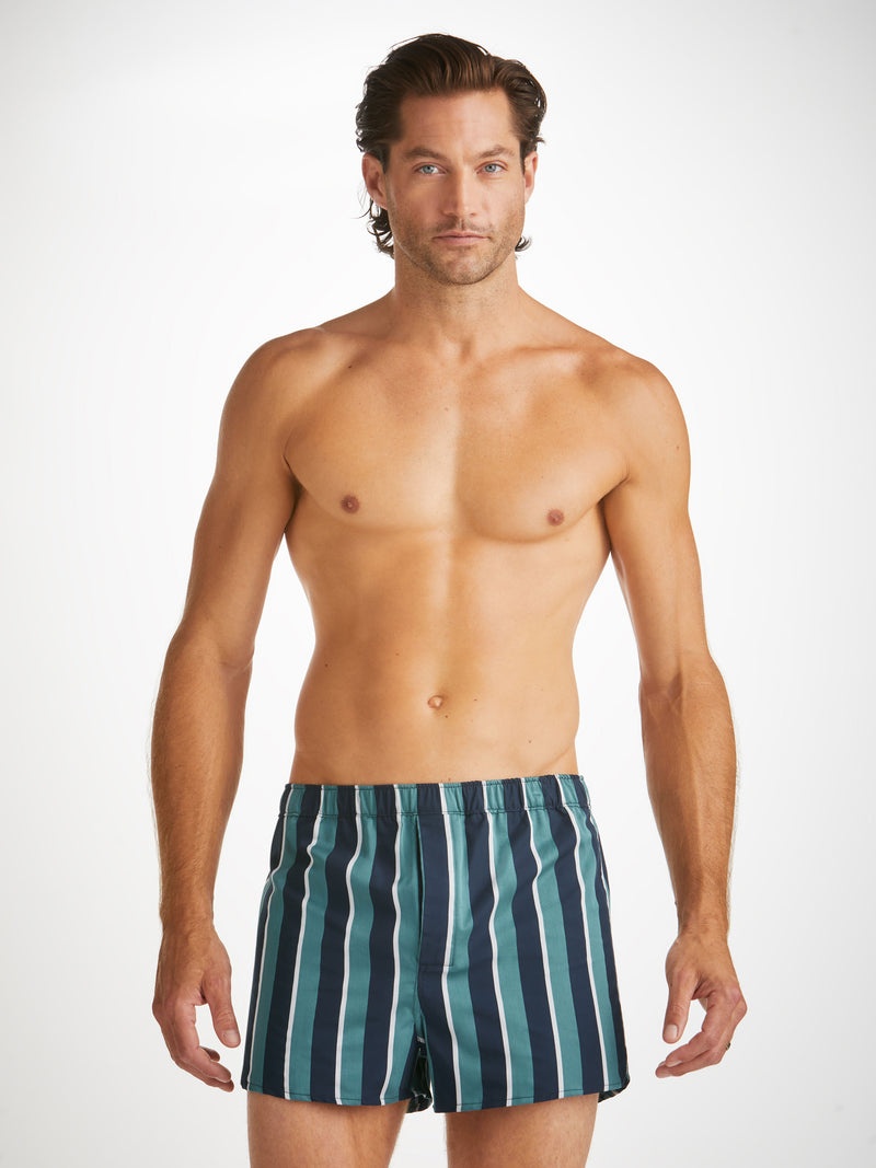 Men's Modern Fit Boxers Royal 221 Cotton Teal - 2