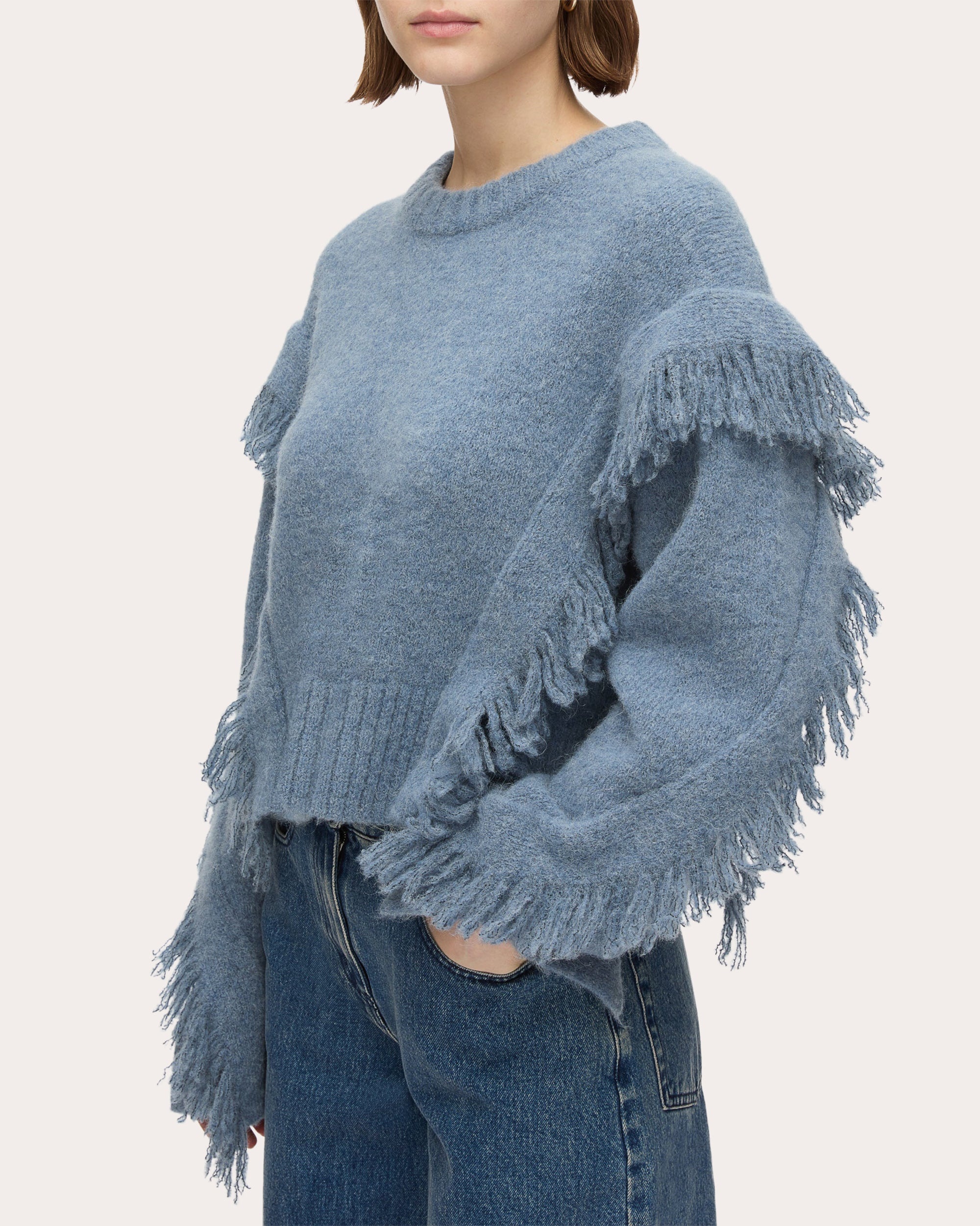 Fringed Alpaca Wool Sweater - 3